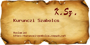 Kurunczi Szabolcs névjegykártya